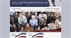Desktop Screenshot of gloverimmigrationlaw.com