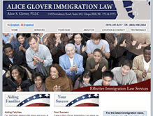Tablet Screenshot of gloverimmigrationlaw.com
